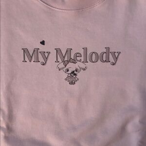 Like new oversized Uniqlo My Melody light pink sweatshirt